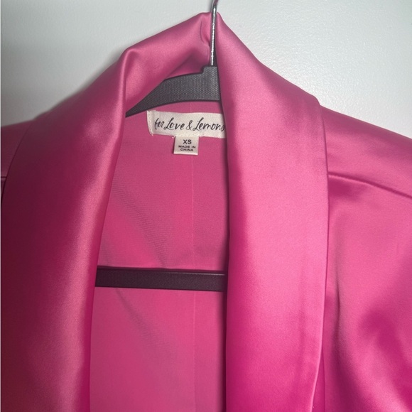 For Love And Lemons Fuchsia Satin Blazer Dress- XS- worn once! - Picture 11 of 16
